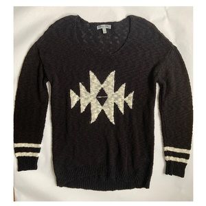 Olivia Sky Black & White Knit Sweater S